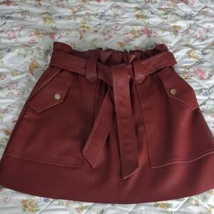 Zara Elegant Burgundy Women's Skirt M